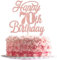 Xsstarmi 1 Pack Happy 70th Birthday Cake Topper Glitter Number 70 Birthday Cheers to 70 Years Cake Pick for Happy 70th Birthday Party Cake Decorations Supplies Rose Gold