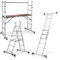 STAHLWERK Leitergerüst LG-270 ST 150 kg Tragkraft, 3 in 1 Mehrzweckleiter/Aluminium Klappleiter/Arbeitsgerüst/Arbeitsplattform/Gerüst mit rutschfesten Sprossen