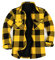 ZENTHACE Veste chemise chaude en flanelle polaire doublée Sherpa pour homme (doublure en polaire Sherpa), Buffalo Plaid Jaune Noir, Taille L