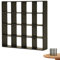 Dollhouse Bücherregal Realistische Holz 1:12 Miniatur Bücherregal Dollhouse Möbel 16 Gitter Mini Display Regal Wand Rack Stand Dollhouse Möbel für Dollhouse Accessoires Dekorationen Schwarz schwarz