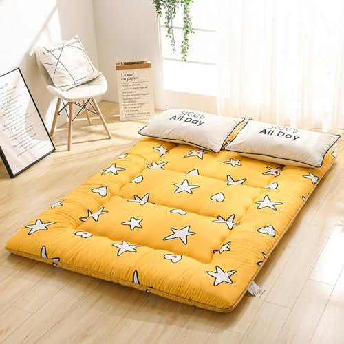 hxoity Japanische Matratze Sommer Schlafen 10cm Dick Rollbare Klappmatratze Boden Schlafsofa Doppelbett Schlafmatratze Weiche Futon-Tatami-Matte (Color : E, Size : 100 x 200 cm(39 x 79 inches))
