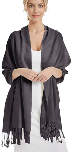 DiaryLook Kaschmir Schal Damen Winter Warm abendkleid Pashmina Schals tücher für Frauen Blanket Scarf Grau