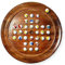22cm Diameter wooden SOLITAIRE BOARD GAME with OLD GLORY WHITE SWIRL GLASS MARBLES | classic wooden solitaire game | strategy board game | family board game | games for one | board games