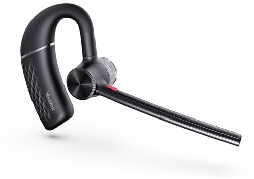 Yealink BH71 Lite Handsfree Headset Bluetooth Earpiece with 4 Noise Cancelling Microphone, Microsoft Teams Headphones in Ear Wireless Headsets Adjustable Ear Hook