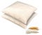 Yogimudra Kapok-Kissen 40x40 cm – Naturkissen mit 100% Baumwollbezug & Reißverschluss – Ergonomisch, Vegan, Hypoallergen, Handgefertigt – Atmungsaktiv & Nachhaltig – Nur mit Inlet