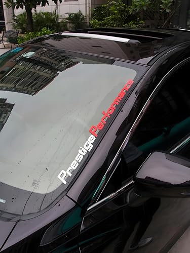 Windschutzscheiben-Aufkleber für Mazda MX-5 ND 2015-2023, Selbstklebender Auto-Windschutzscheiben Dekorative Aufkleber Aufkleber Text Sticker,White Red