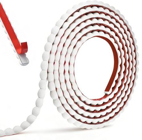 3 Metres Moulding Trim, Flexible Peel and Stick Wall Molding Trim | Self Adhesive Wall Edging Strip Decorative Bead Pearl Trim for Cabinet, Door, Mirror Frame, Furniture, Plaster, Ceiling