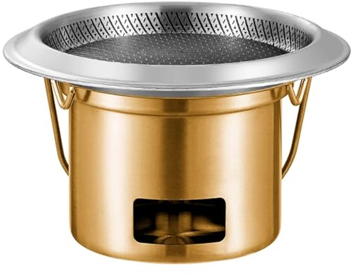 Portable Wood Stove for Camping - Grill Grate for Boiling Water and Barbecue Cooking