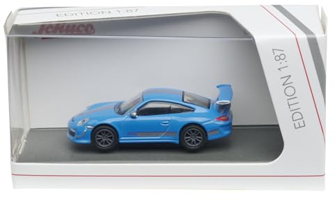 Schuco 1:87 Porsche 911 GT3 RS (997) Hellblau - Hochwertiges Diecast Modellauto im Maßstab 1:87, Modellauto, 1:87, Auto, Sammlermodell, H0