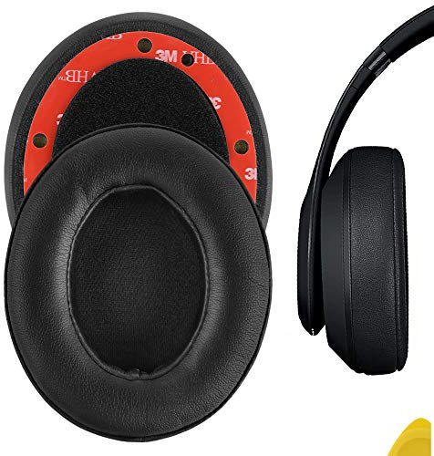 Geekria QuickFit Replacement Ear Pads for Beats Studio 3 Wireless Headphones Ear Cushions, Repair Parts (Black)