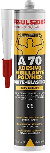COLLA SILICONE A70 ADESIVO SIGILLANTE PROFESSIONALE POLIMERI FORTE E ELASTICO SIGILLA IN IMMERSIONE FRIULSIDER ML.290