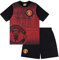 Manchester United FC Official Boys Sublimation Short Pyjamas Red 10-11 Years