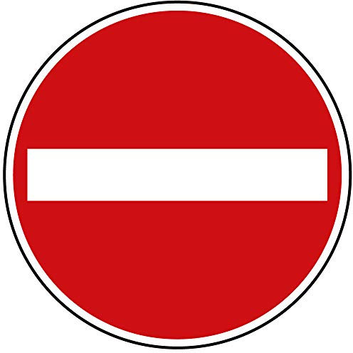 Dreifke® - Cartello stradale con divieto di ingresso n. 267, Ø 420 mm, alluminio, 2 mm, RA1, conforme al codice della strada tedesco, certificazione qualità RAL