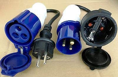 CEE Wohnwagen Anschlusskabel Camping Adapter Kabel Steckdose Schuko Stecker