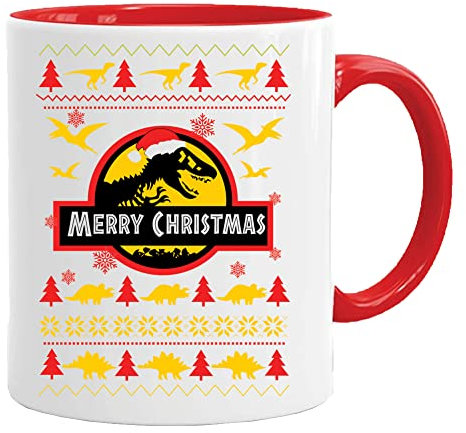 Tasse mit spruch | Jurassic Park Christmas | Weihnachtstasse mit Spruch lustig | Weihnachten lustig Kaffeebecher mit Spruch