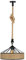LEDSone Lustre Plafonnier Suspension corde chanvre,240V E27 Rétro Lampe Suspension Corde pour Restaurant Bar Cafe Lighting Utilisation,Chanvre+Noir (30CM Hemp)