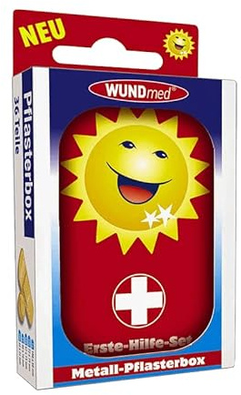 Wundmed Metallbox - 36 Stück, Metall, Mehrfarbig, Klein, Kleber, Pflasterbox