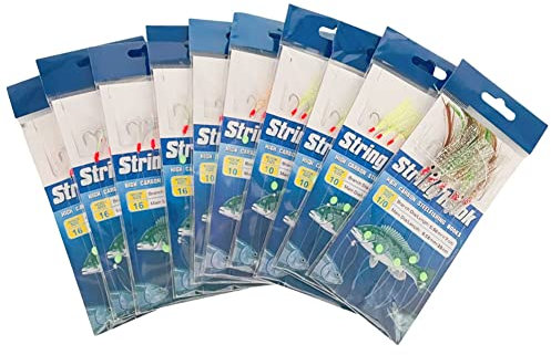 FedMois 10er Pack Meeresvorfächer Heringsvorfächer Vorfach Körder mit Haken für Meeresangeln