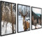 ag.art deco Winter Wonderland Poster Set | Modern Bild für Ihre Wand | Rentier Schnee Winter Bilder | 3x 40x50cm | Wohnzimmer Modern Schlafzimmer Set | ohne Rahmen