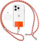 NALIA Lanière Universelle Coloré pour Telephone Portable, Cordon Tour De Cou pour Smartphone, Porte Clef Chaine réglable avec Crochet Métallique e Carte, Sangle pour Épaule (Orange Multicolore)