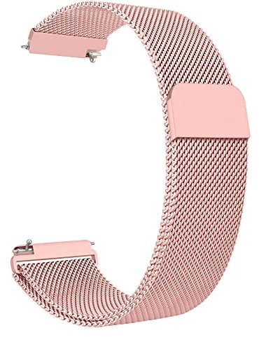Mugust Correa para 20mm Reloj,Liberación Rápida de Metal Acero Inoxidable Pulseras de Repuesto para 20mm Reloj para Hombre y Mujer(20mm,Rosa)