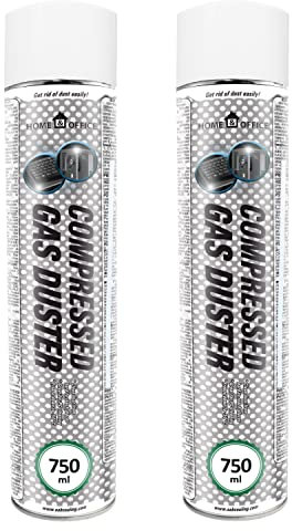 AABCOOLING 2 x 750ml Home&Office Druckluftspray K1 Staubgebläse, Druckgasreiniger druckluft, Büromaterial, Duster Spray, Reinigungsgeräte, Druckluft aus der Dose für die Reinigung von Multimedia