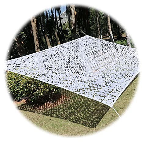 Filet De Camouflage Blanc Voile D'ombrage Camouflage Toile Camouflage 1.5x2m 2x2m 3x3m 4x6m 7x8m 6x10m 10x12m Pour Le Camping, La Chasse, La Photographie, Le Tir, Le Balcon, La Décoration De Jardin (