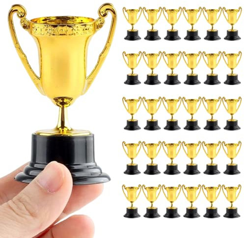 Trophy Cup, 30 pezzi Mini Trofies Golden Award Trofeo Cups Mini Premi di plastica per bambini Premi Sports Vinning Premi per ragazzi ragazze