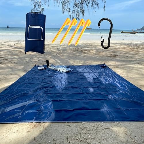 GooD ELEMENT, picknickdecke 150x200, stranddecke groß, picknickdecke wasserdicht, liegematte Strand, stranddecke sandfrei sanddurchlässig, kleines packmaß, picknickdecke leicht, Strand liegematte