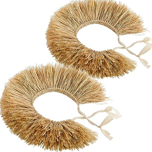 Fascinoca Tahiti-Tanz-Bast Hip HEI oder Hüftgurt, 100 % handgefertigt, Gras, Hula-Rock, Hip HEI Erwachsene Tänzer Party