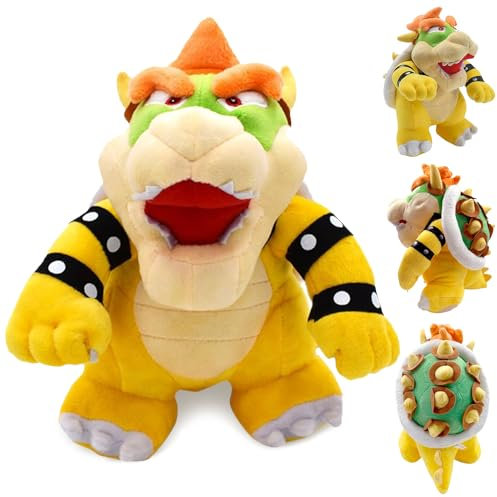 Bowser Mario Plüsch, Bowser Anime Plush Figuren, Bowser Plüschtier Spielzeug, Spiel Bowser Plüsch Puppe Spielzeug, Bowser Plüsch Stofftier, Mario Bowser Plüschtier, für Kinder, Fans und Sammler