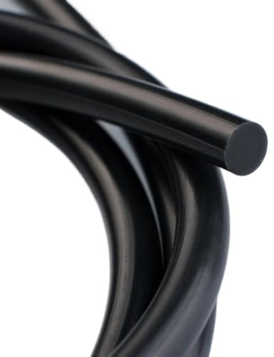 Schwarze feste Silikonschnur, Durchmesser 1 mm ~ 25 mm, weiße Gummidichtung, Zierleiste, Dichtungsstreifen, O-Ring, hohe Temperatur, wasserdicht, 5 Meter (Größe : Dia 1.5mm 5 Meters)