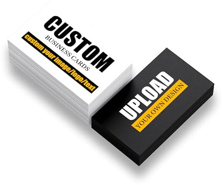 Visitenkarten,Visitenkarten Personalisiert,Visitenkarten Selbst Gestalten Mit Eigenem Logo/Foto/Text,Doppelseitiger Druck Wasserdicht 3.5X2 Zoll,für Business,Party und Privat (500 Stück)