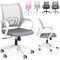 JUPPLIES Silla Escritorio Ergonomica - Silla Oficina con Apoyo Lumbar, Estructura de Plastico, Malla Transpirable, Ruedas Giratorias 360° Soporta hasta 120kg