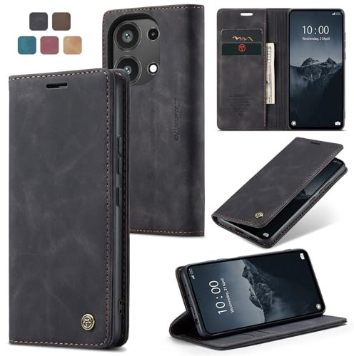 owlhold Cover Xiaomi Redmi Note 13 Pro 4G(Non per 5G),Custodia Redmi Note 13 Pro 4G Magnetica Portafoglio Flip[Antiurtoo][Cavalletto][Carta Fessura] Cover Pelle per Redmi Note 13 Pro 4G-Nero