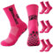 EEPLUYTY Fußball-Sportsocken,Grip Socken Fussball, Grip-Socken Rutschfest, Sportsocken Fußball Basketball Laufen (DE/NL/SE/PL, Numerisch, 39, 46, Regular, Regular, 3, rosarot)