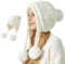 Kwatieh Warme MüTze MäDchen PudelmüTze Herren Bommel BaskenmüTzen & Barette FüR Damen StrickmüTzen FüR Herren Jungen Muetze Winter MüTze Damen Lila Winter Winterhut Damen Loop Damen