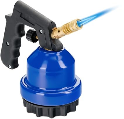 Iskra Gasbrenner 2,2 kW Bunsenbrenner Küche, Flambierbrenner Gas mit Regelventil für 190g, ohne Gaskartusche