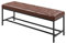 HULALA HOME Elegante Sitzbank mit Stauraum Moderne Polsterbank für Flur Schlafzimmer Wohnzimmer Industrieller Stil Kunstleder Vielseitig einsetzbar, Braun