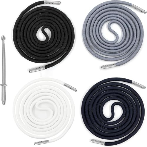 Heanvmyss Kordel für Jogginghose,4 Stück Ersatz Kordelzüge,Kordel für Hoodie,Universal Kordelzug 130 cm mit Einfädler,Hosenband Kordelzug für Jogginghosen,Hoodies,Jacken,Sweatshirts