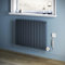 ZANOFIRA 800W Smart Electric Radiator with WiFi Control, Programmable Timer & LCD Display, Energy-Efficient, Anthracite Grey Vertical Designer Radiator Single Column Flat Panel, 600x832mm