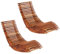 Myheimly TA 2X Akazienholz Sonnenliege Gartenliege Holzliege Liegestuhl Saunaliege Gartenmöbel Relaxliege Liege Schaukelstuhl Schwungliege Garten 149x60x86cm,2 PZ