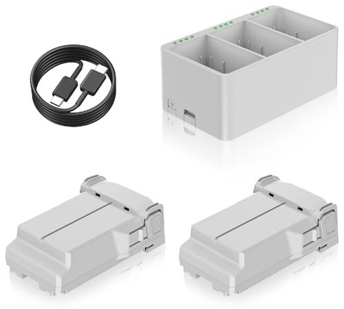 Homesuit Mini 3 Battery 2 Pack with Charging Hub, 3850mAh 7.38V Intelligent Flight Battery for DJI Mini 3 / Mini 3 Pro Drone