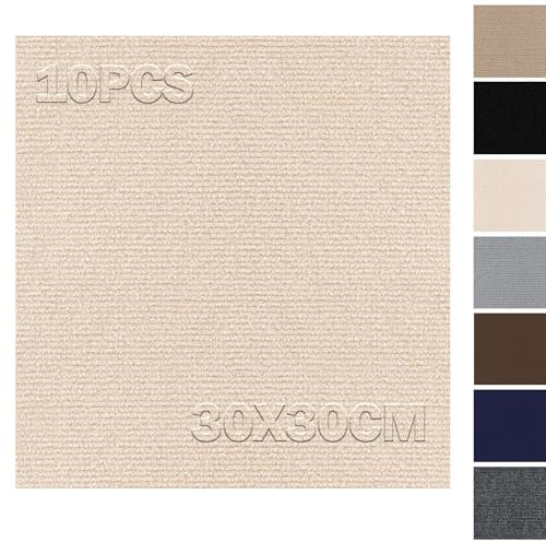 Piastrelle per moquette, autoadesive, per moquette (beige, 30 x 30 cm)