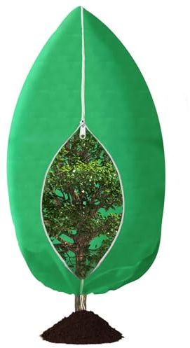 Chiffons anti-gel pour d'extérieur | Couverture d'hiver contre le gel pour arbres fruitiers avec fermeture éclair et cordon de serrage pour temps froid, extérieur, patio, jardin, arbres