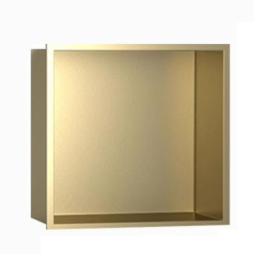 ZBORAVPIX Einbauregal Dusche Nische Alcove， Edelstahl wasserdichte Dusche Nische Multicolor for Badezimmer Wohnzimmer Schlafzimmer(Gold)