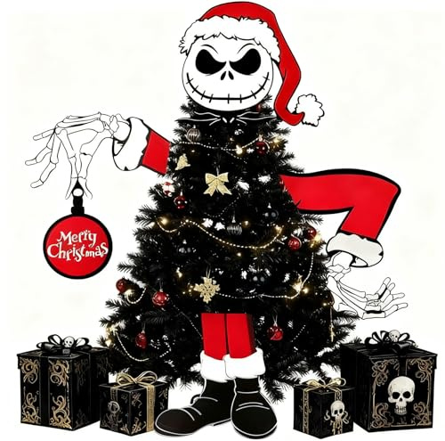 ZWLIYCHN Groß Halloween Weihnachtsbaum Dekoration Set,Gothic Weihnachtsbaum Deko, Verdickter Karton Aufhängen Weihnachtsschmuck, Gothic Stil Kopf Arm Bein Christbaumschmuck für Weihnachten Halloween