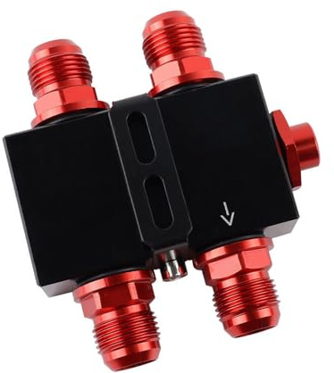 KMGDM Adattatore a sandwich in linea per termostato dell'olio AN10 con controllo della temperatura di 158 ° F per filtrazione e protezione dell'olio motore