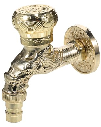 YARNOW Rubinetto antico: rubinetto d'acqua vintage da parete - da giardino in lega di zinco per esterni, giardino, cortile, lavello, lavatrice, lavapavimenti, cucina, lavanderia
