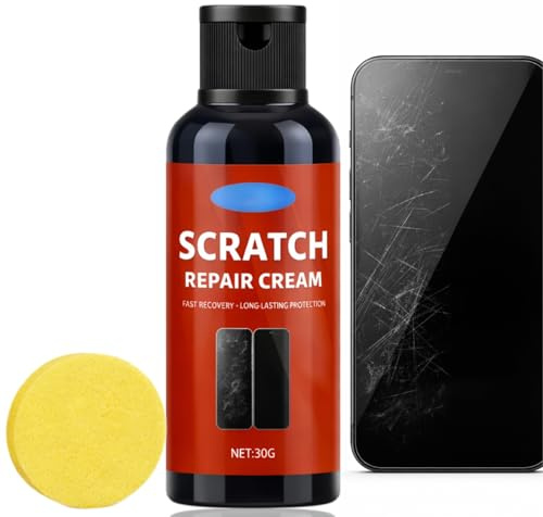 SHFEX 30g Screen Scratch Remover Kit,Mobile Phone Screen Scratch Remover,Eyeglass Scratch Remover,Polishing Cream,Watch Scratch Repair with Display Repair Paste,Scratch Repair Cream,Complete Cleaning